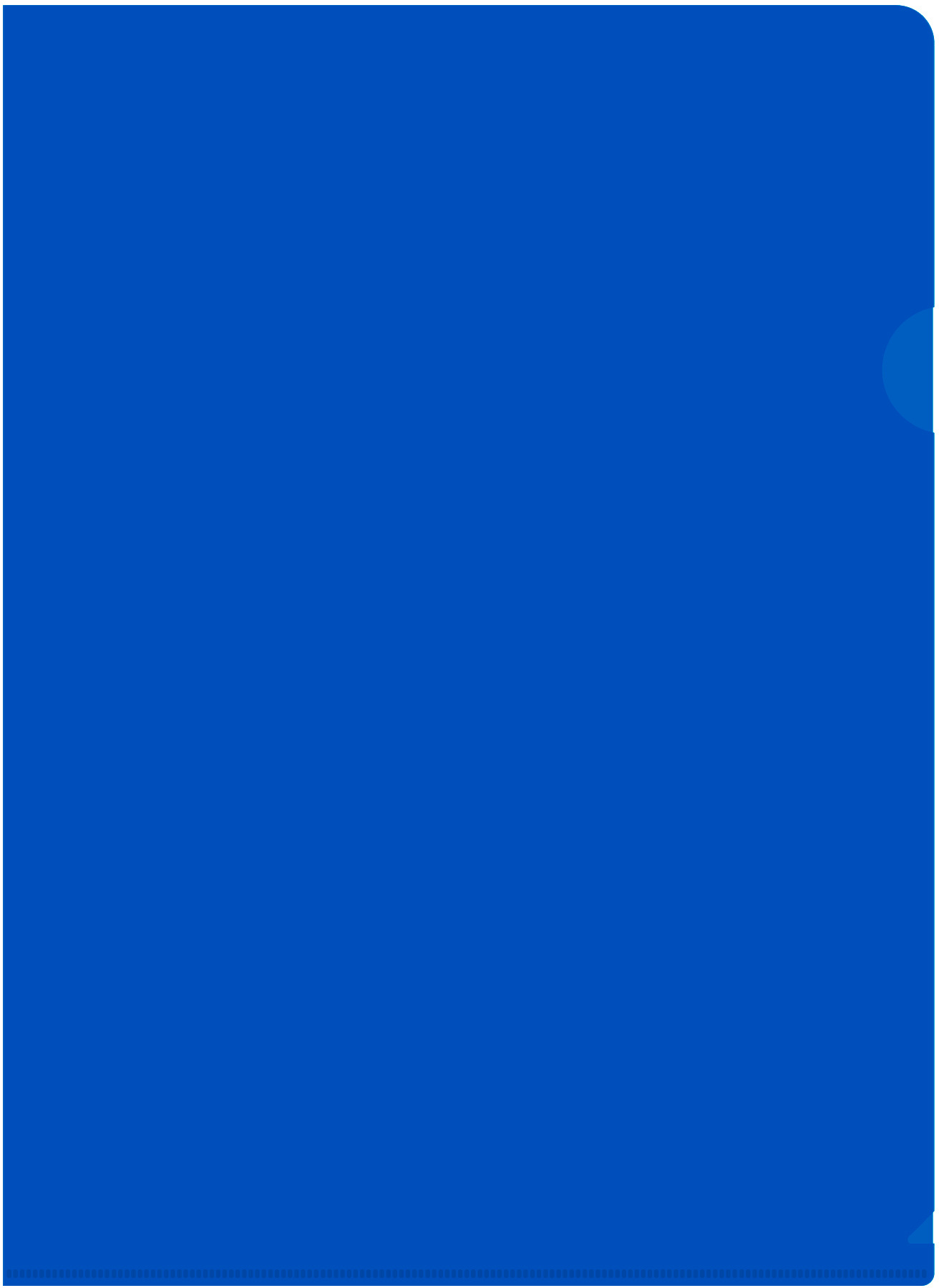 Анонс-изображение товара папка-уголок жесткая бюрократ синяя,непрозр. 0,18мм, e310n/1blu/816358