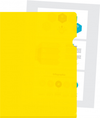 Папка-уголок Бюрократ -E310N/1YEL непрозрачный A4 пластик 0.18мм желтый