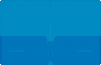 Папка-уголок Бюрократ -E570BLU 2 внутр.карман A4 пластик 0.18мм синий