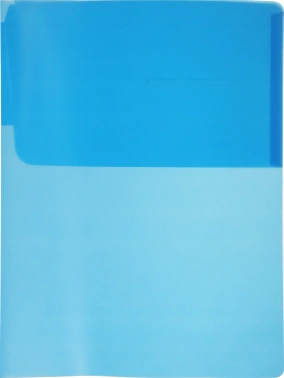 Папка-уголок Бюрократ -E570BLU 2 внутр.карман A4 пластик 0.18мм синий