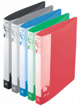 Папка на 2-х кольцах Бюрократ -0818/2RBLCK A4 пластик 0.7мм кор.18мм внутр. с вставкой черный