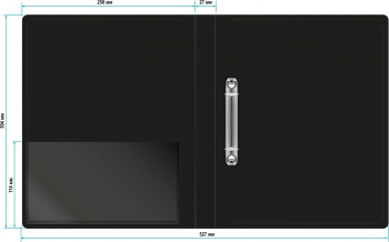 Папка на 2-х кольцах Бюрократ -0827/2R A4 пластик 0.7мм кор.27мм внутр. с вставкой ассорти
