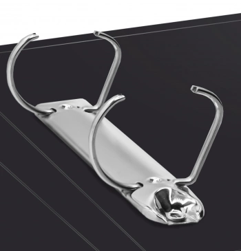 Папка на 2-х D-кольцах Бюрократ -0840/2DBLCK A4 пластик 0.8мм кор.40мм внутр. с вставкой черный