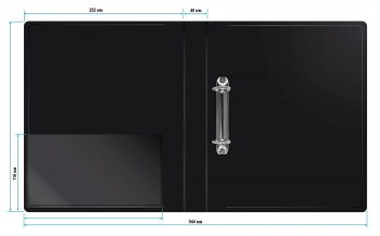 Папка на 2-х D-кольцах Бюрократ -0840/2DBLCK A4 пластик 0.8мм кор.40мм внутр. с вставкой черный