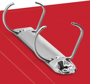 Папка на 2-х D-кольцах Бюрократ -0840/2DRED A4 пластик 0.8мм кор.40мм внутр. с вставкой красный