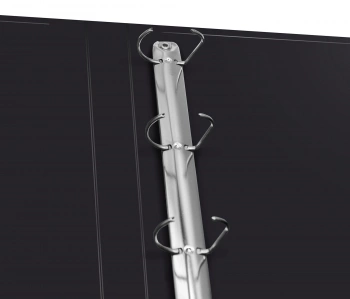 Папка на 4-х кольцах Бюрократ -0818/4RBLCK A4 пластик 0.7мм кор.18мм внутр. с вставкой черный