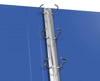 Папка на 4-х кольцах Бюрократ -0818/4RBLU A4 пластик 0.7мм кор.18мм внутр. с вставкой синий