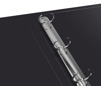 Папка на 4-х кольцах Бюрократ -0827/4RBLCK A4 пластик 0.7мм кор.27мм внутр. с вставкой черный