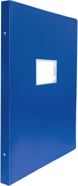 Папка на 4-х кольцах Бюрократ -0827VA3BLU A3 верт. пластик 0.8мм кор.27мм синий