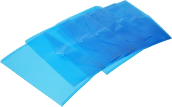 Конверт на кнопке Бюрократ Economy -PK100BLU A4 пластик 0.10мм синий