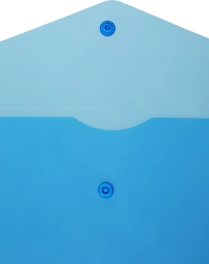 Конверт на кнопке Бюрократ Economy -PK100BLU A4 пластик 0.10мм синий