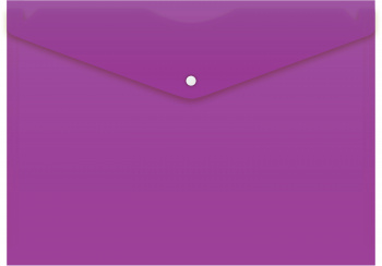 Конверт на кнопке Бюрократ -PK803ANVIO A4 непрозрачный пластик 0.18мм фиолетовый