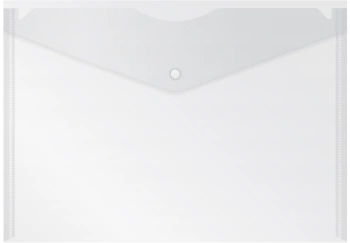 Конверт на кнопке Бюрократ -PK803TCLEAR A4 пластик 0.15мм прозрачный