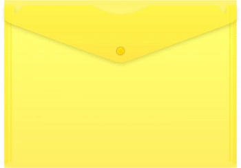 Конверт на кнопке Бюрократ -PK803TYEL A4 пластик 0.15мм желтый