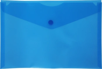 Конверт на кнопке Бюрократ -PK804A5BLU A5 пластик 0.18мм синий