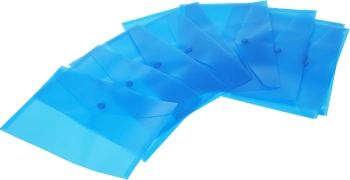 Конверт на кнопке Бюрократ -PK804A5BLU A5 пластик 0.18мм синий