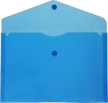 Конверт на кнопке Бюрократ -PK804A5BLU A5 пластик 0.18мм синий