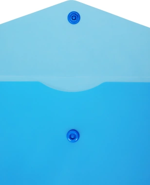 Конверт на кнопке Бюрократ -PK804A5BLU A5 пластик 0.18мм синий