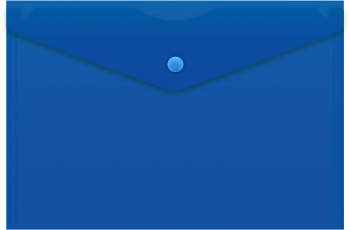 Конверт на кнопке Бюрократ -PK804A5NBLU A5 непрозрачный пластик 0.18мм синий