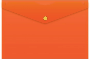 Конверт на кнопке Бюрократ -PK804A5NOR A5 непрозрачный пластик 0.18мм оранжевый