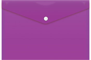 Конверт на кнопке Бюрократ -PK804A5NVIO A5 непрозрачный пластик 0.18мм фиолетовый