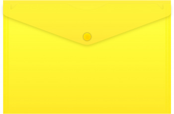 Конверт на кнопке Бюрократ -PK804A5NYEL A5 непрозрачный пластик 0.18мм желтый