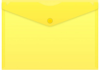 Конверт на кнопке Бюрократ -PK804A5YEL A5 пластик 0.18мм желтый