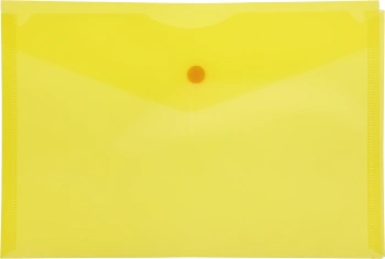Конверт на кнопке Бюрократ -PK804A5YEL A5 пластик 0.18мм желтый
