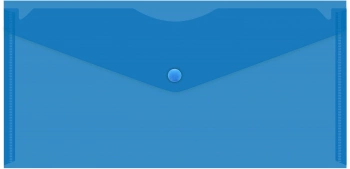 Конверт на кнопке Бюрократ -PK805ABLU пластик 0.18мм синий TRAVEL формат