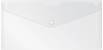 Конверт на кнопке Бюрократ -PK805ACLEAR пластик 0.18мм прозрачный TRAVEL формат