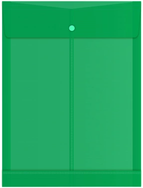 Конверт на кнопке Бюрократ -PK870 A4 вертик. расшир. пластик 0.18мм ассорти