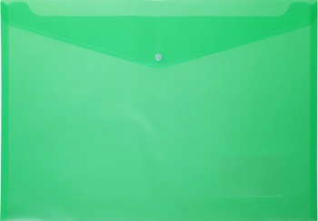 Конверт на кнопке Бюрократ -PKA3 A3 пластик 0.18мм ассорти карман для визитки