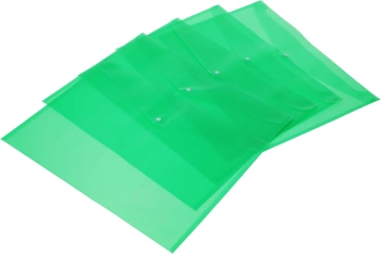 Конверт на кнопке Бюрократ -PKA3 A3 пластик 0.18мм ассорти карман для визитки