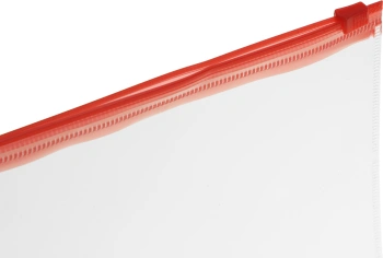 Папка на молнии ZIP Бюрократ -BPM5ARED A5 полипропилен 0.15мм карм.для визит. цвет молнии красный