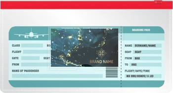 Папка на молнии Бюрократ -BPM6ARED A6 150x265мм полипропилен 0.15мм карм.для визит. цвет молнии красный