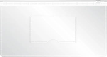 Папка на молнии Бюрократ -BPM6AWT A6 150x265мм полипропилен 0.15мм карм.для визит. цвет молнии белый