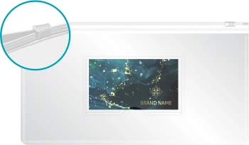 Папка на молнии Бюрократ -BPM6AWT A6 150x265мм полипропилен 0.15мм карм.для визит. цвет молнии белый