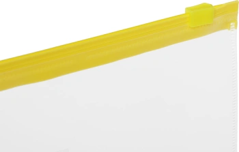 Папка на молнии ZIP Бюрократ -BPM6AYEL полипропилен 0.15мм карм.для визит. цвет молнии желтый Travel формат