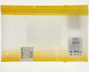 Папка на молнии ZIP Бюрократ -BPM6AYEL полипропилен 0.15мм карм.для визит. цвет молнии желтый Travel формат