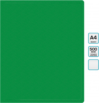 Папка метал.пруж.скоросш. Бюрократ -PZ05PGREEN A4 пластик 0.5мм торц.наклейка зеленый