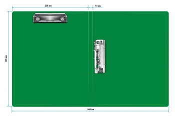 Папка метал.зажим/верх.приж Бюрократ -PZ07D+C A4 пластик 0.7мм торц.карм с бум. встав ассорти