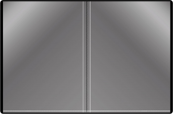 Папка с 10 прозр.вклад. Бюрократ -BPV10BLACK A4 пластик 0.6мм торц.карм с бум. встав черный