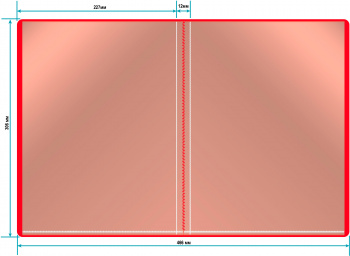 Папка с 10 прозр.вклад. Бюрократ -BPV10RED A4 пластик 0.6мм торц.карм с бум. встав красный