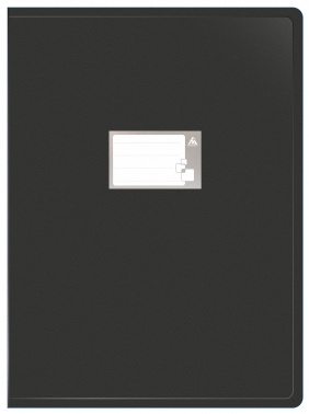 Папка с 20 прозр.вклад. Бюрократ -BPV20A3BLACK A3 пластик 0.8мм черный