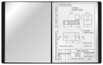 Папка с 20 прозр.вклад. Бюрократ -BPV20A3BLACK A3 пластик 0.8мм черный