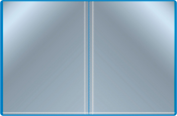 Папка с 20 прозр.вклад. Бюрократ -BPV20BLUE A4 пластик 0.6мм торц.карм с бум. встав синий