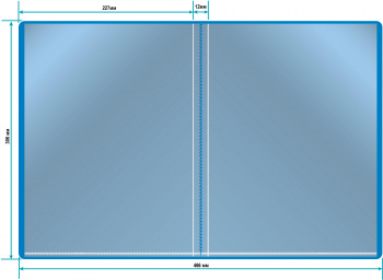 Папка с 20 прозр.вклад. Бюрократ -BPV20BLUE A4 пластик 0.6мм торц.карм с бум. встав синий