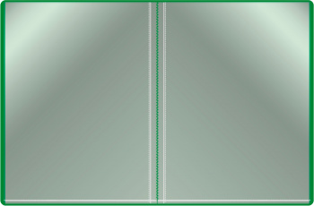 Папка с 20 прозр.вклад. Бюрократ -BPV20GRN A4 пластик 0.6мм торц.карм с бум. встав зеленый