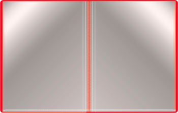 Папка с 30 прозр.вклад. Бюрократ -BPV30RED A4 пластик 0.65мм торц.карм с бум. встав красный