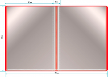 Папка с 30 прозр.вклад. Бюрократ -BPV30RED A4 пластик 0.65мм торц.карм с бум. встав красный
